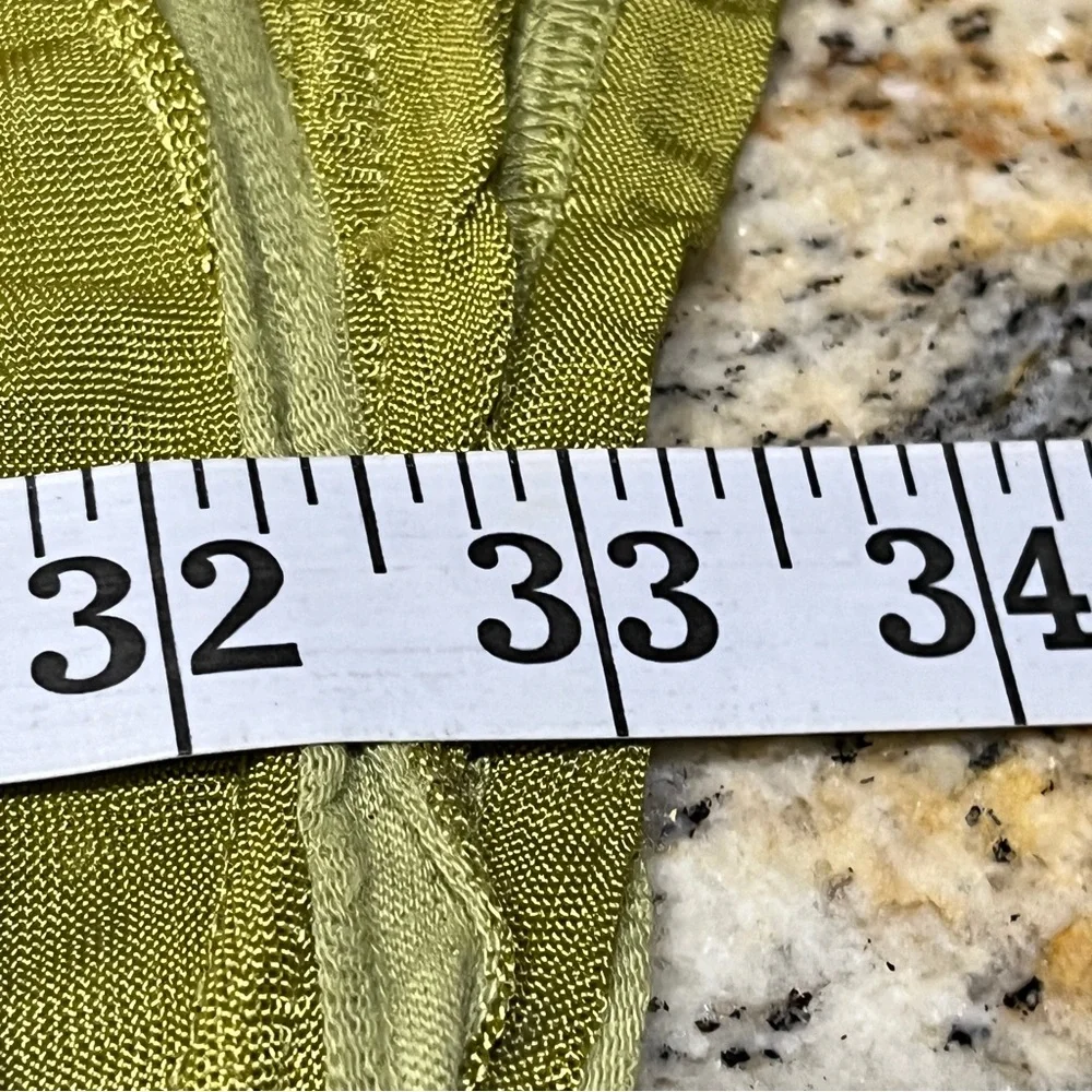 CUT LOOSE Olive Green Tunic Top Shirt Sz L Asymmetrical Short Sleeve‎ Lagenlook - Picture 14 of 16